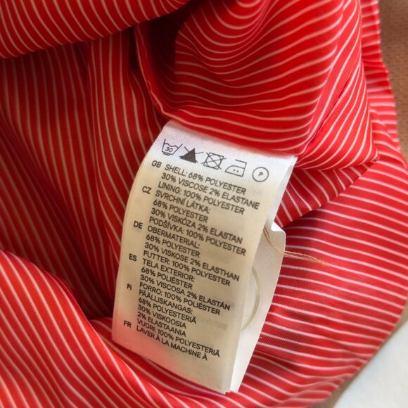 H&M Brown Double Breasted Blazer Jacket Size 2 - Picture 4 of 5